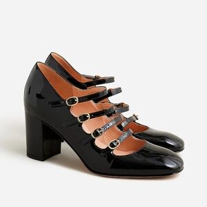 J Crew Maisie Multi Strap Mary Jane Heels